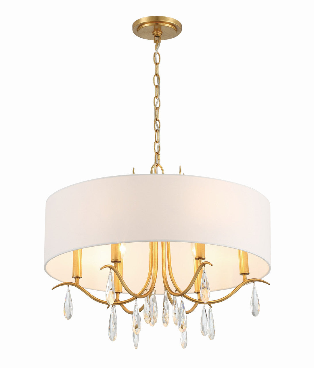 Crystorama Rollins 6 Light Antique Gold Chandelier ROL-18806-GA