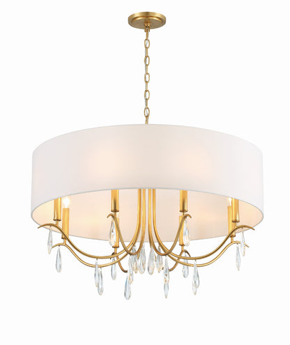 Crystorama Rollins 8 Light Antique Gold Chandelier ROL-18808-GA