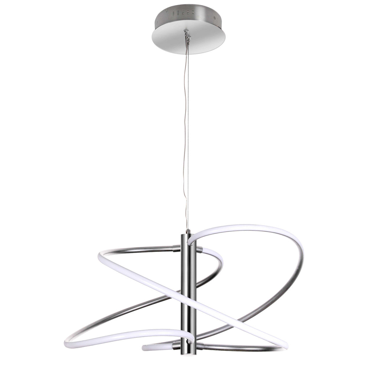 Dainolite 36W Pendant Polished Chrome with White Silicone Diffuser ROM-2433LEDP-PC