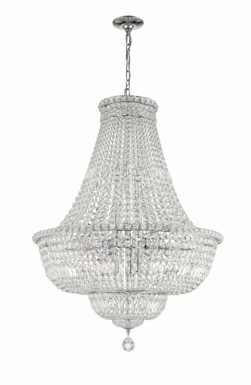 Crystorama Roslyn 15 Light Polished Chrome Chandelier ROS-A1015-CH-CL-MWP