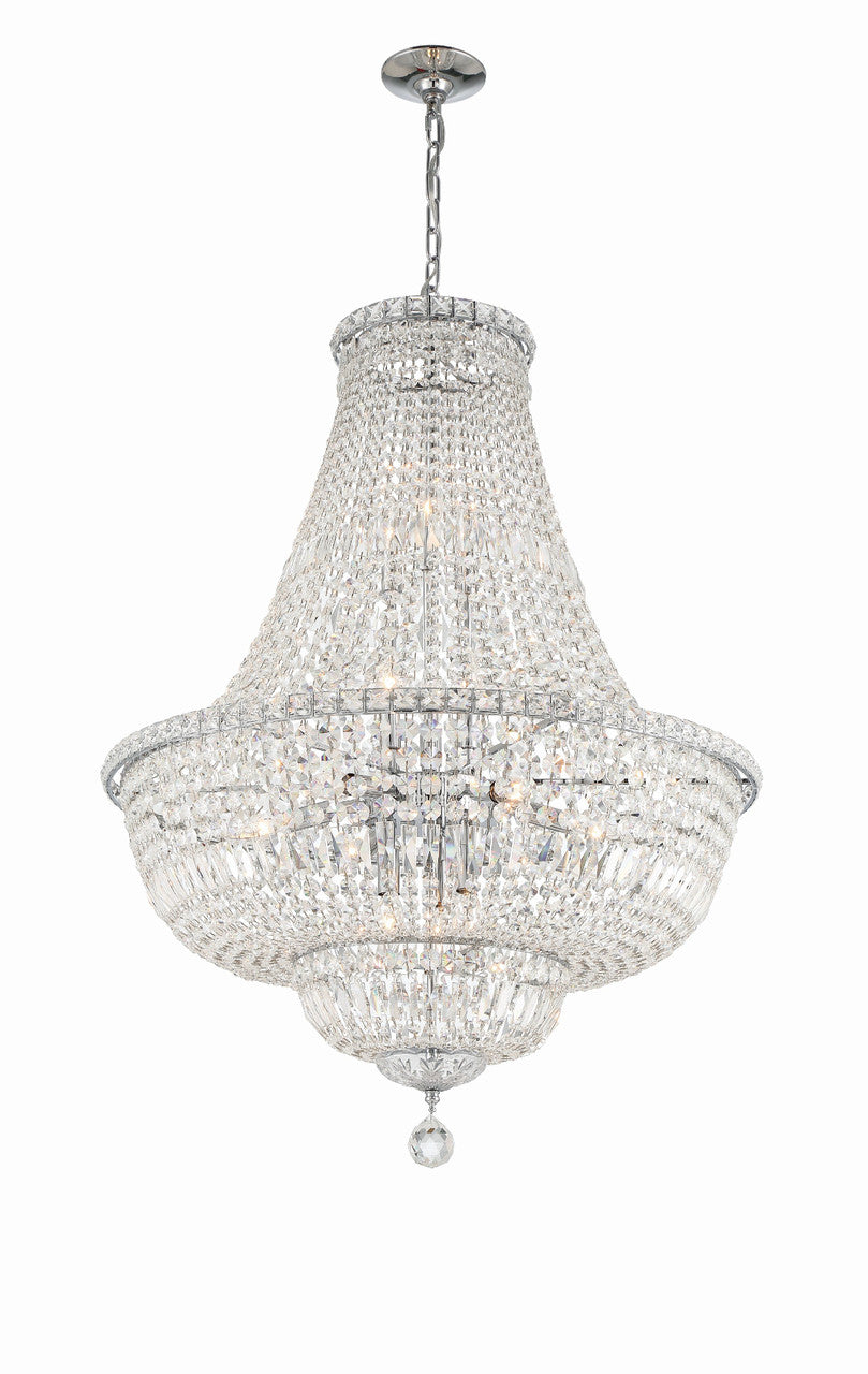 Crystorama Roslyn 15 Light Polished Chrome Chandelier ROS-A1015-CH-CL-MWP