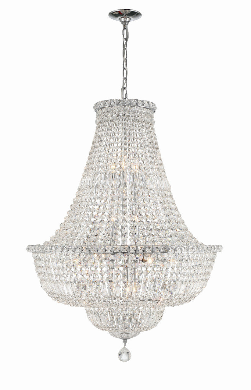 Crystorama Roslyn 15 Light Polished Chrome Chandelier ROS-A1015-CH-CL-MWP