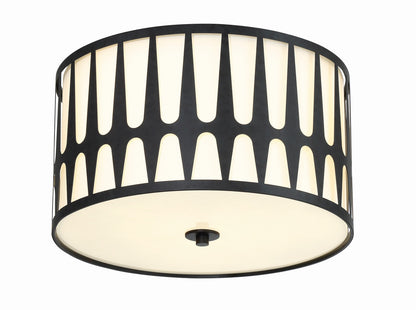 Crystorama Royston 3 Light Black Ceiling Mount ROY-800-BK