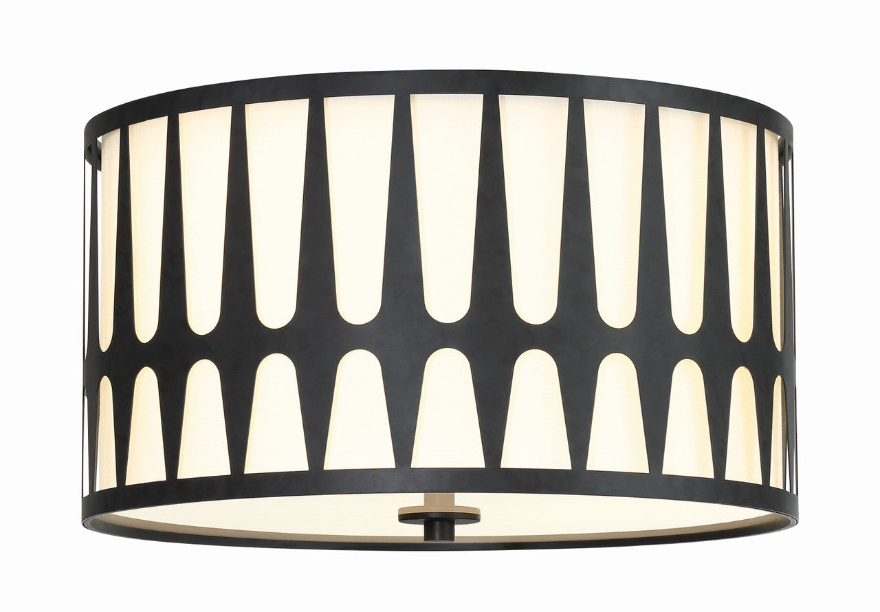 Crystorama Royston 3 Light Black Ceiling Mount ROY-800-BK