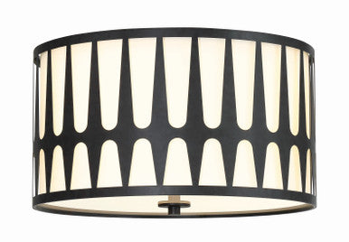 Crystorama Royston 3 Light Black Ceiling Mount ROY-800-BK