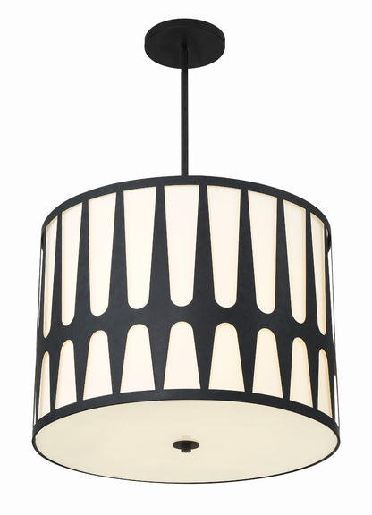 Crystorama Royston 5 Light Black Pendant ROY-809-BK