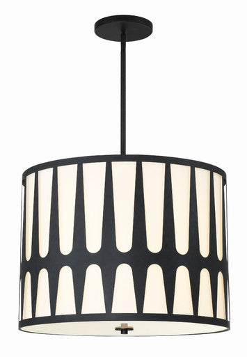 Crystorama Royston 5 Light Black Pendant ROY-809-BK