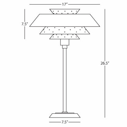 Robert Abbey  Pierce Table Lamp in Ruby Red Gloss Finish RR780