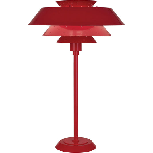 Robert Abbey  Pierce Table Lamp in Ruby Red Gloss Finish RR780