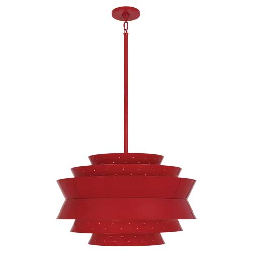 Robert Abbey  Pierce Pendant in Ruby Red Gloss Finish RR983