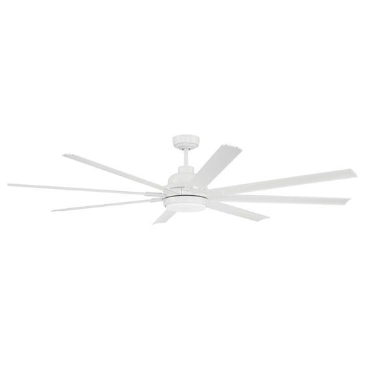 Craftmade Ceiling Fan 72" Rush in White w/ White Blades RSH72W8