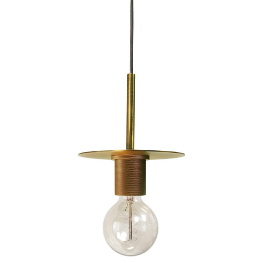 Dainolite 1 Light Incandescent Pendant, Aged Brass RSW-61P-AGB