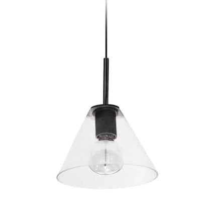 Dainolite 1 Light Matte Black Pendant w/ Clear Glass RSW-91P-MB-CLR