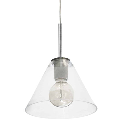 Dainolite 1 Light Incandescent Pendant, Satin Chrome with Clear Glass RSW-91P-SC-CLR