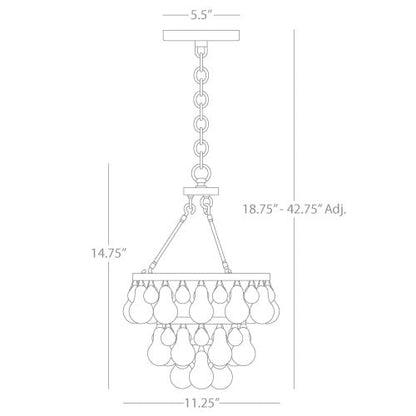 Robert Abbey  Bling Pendant in Polished Nickel Finish S1006