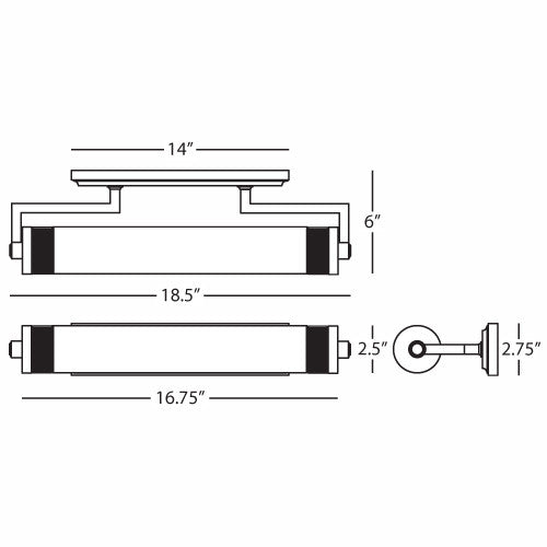 Robert Abbey  Wyatt Wall Sconce in Polished Nickel S251