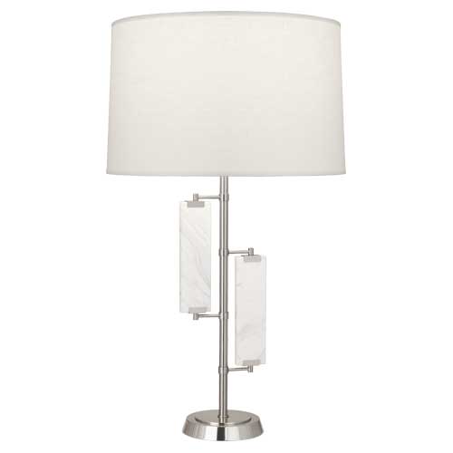 Robert Abbey  Alston Table Lamp in Polished Nickel Finish with Marble Accents S455