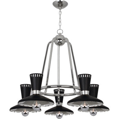 Robert Abbey Vortex Chandelier in Polished Nickel Finish S568