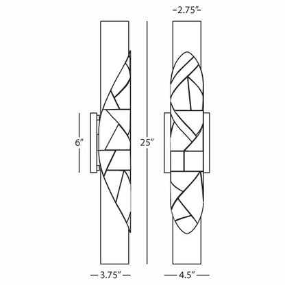 Robert Abbey Michael Berman Michael Berman Brut Wall Sconce in Polished Nickel S621