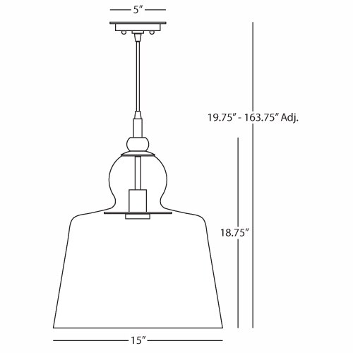 Robert Abbey  OPEN BOX NEW: Robert Abbey Albert Pendant in Polished Nickel S743