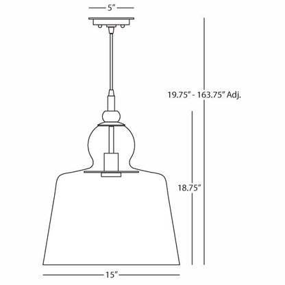 Robert Abbey  OPEN BOX NEW: Robert Abbey Albert Pendant in Polished Nickel S743