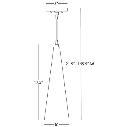 Robert Abbey  Dal Pendant in Polished Nickel Finish S9873