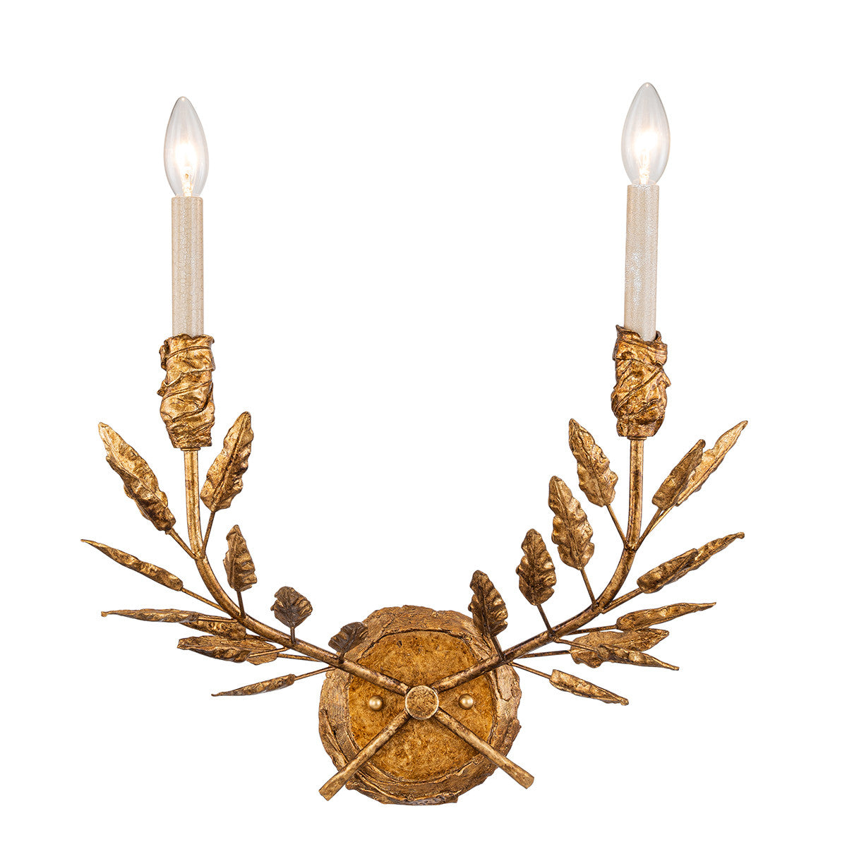 Lucas McKearn Palm d'Or 2 Light Sconce in Gold Finish SC7407G-2