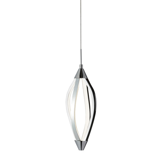 Dainolite 15 Watts LED Pendant with Swooped Arms, Polished Chrome Finish SEL-6P-PC