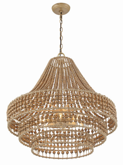 Crystorama Silas 6 Light Burnished Silver Chandelier SIL-B6006-BS