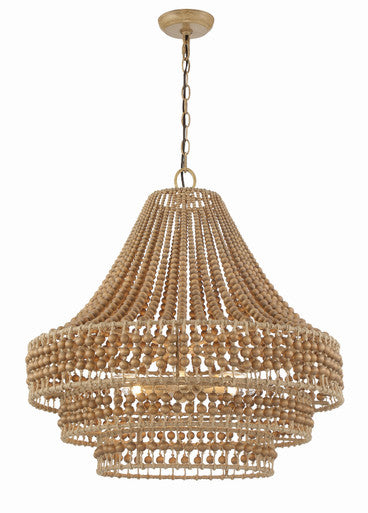 Crystorama Silas 6 Light Burnished Silver Chandelier SIL-B6006-BS