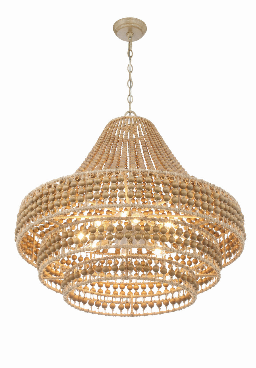 Crystorama Silas 8 Light Burnished Silver Chandelier SIL-B6008-BS