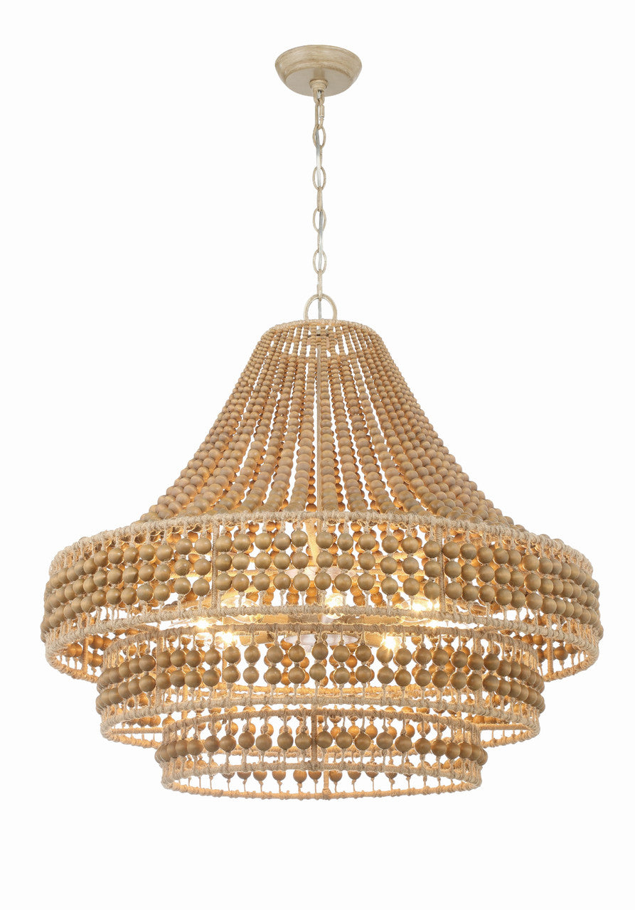 Crystorama Silas 8 Light Burnished Silver Chandelier SIL-B6008-BS