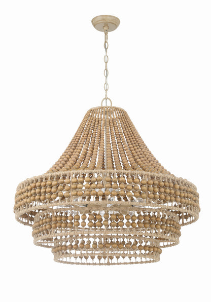 Crystorama Silas 8 Light Burnished Silver Chandelier SIL-B6008-BS