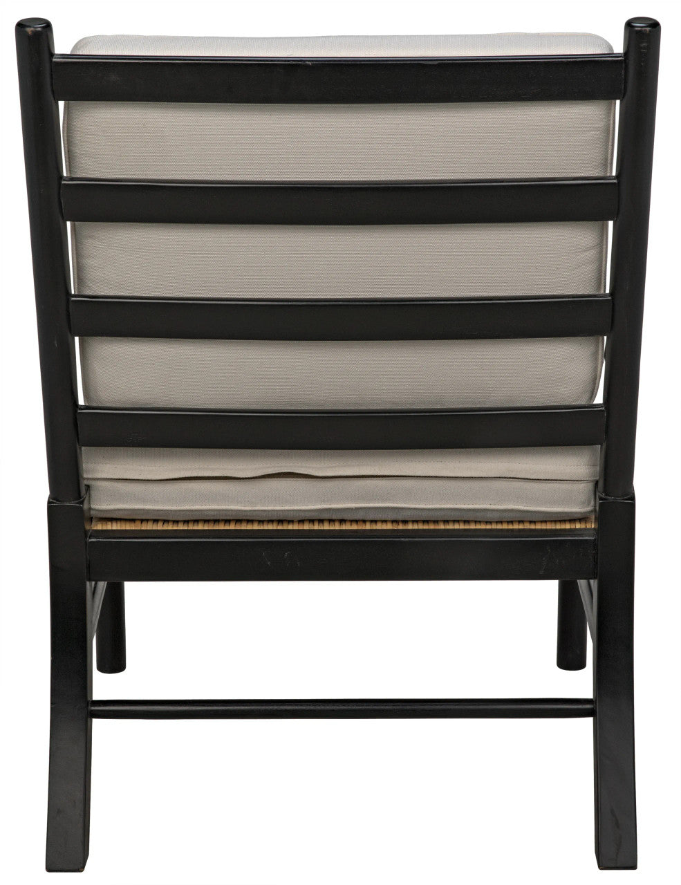 Noir Kevin Chair with Rattan in Hand Rubbed Black SOF204HB