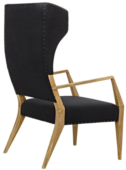 Noir Narciso Chair in Clear Coat Flat SOF285T