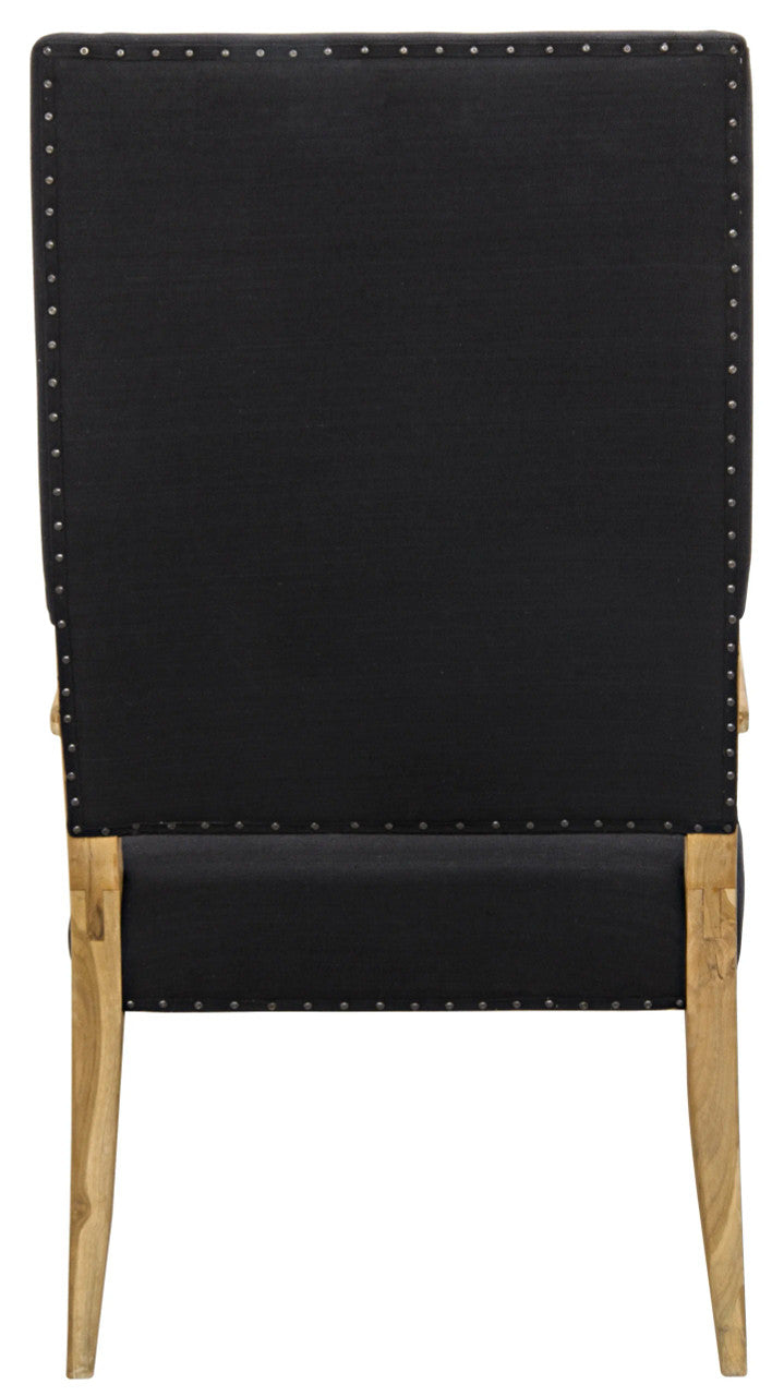 Noir Narciso Chair in Clear Coat Flat SOF285T