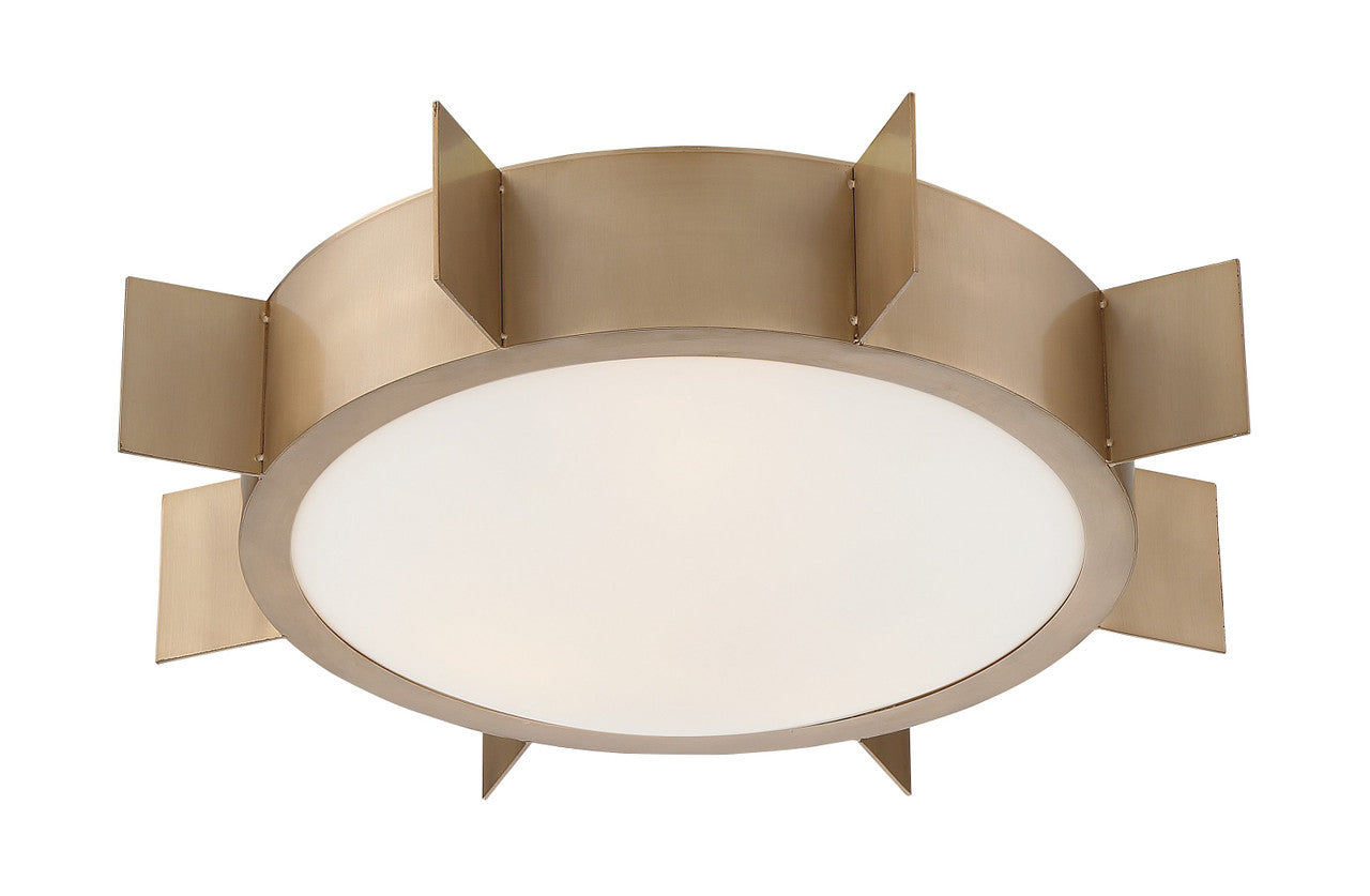 Crystorama Solas 3 Light Vibrant Gold Ceiling Mount SOL-A3103-VG