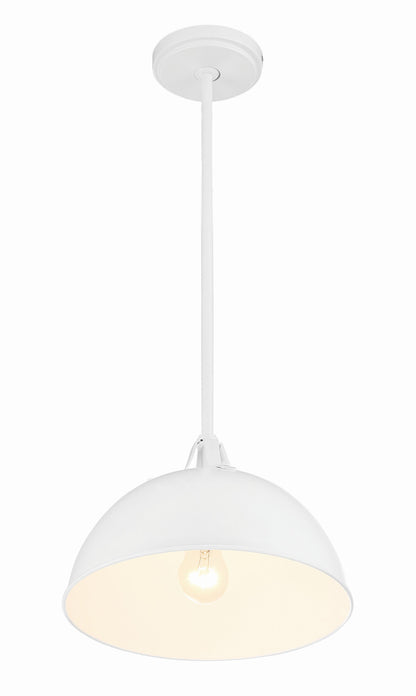 Crystorama Soto 1 Light White Pendant SOT-18013-WH