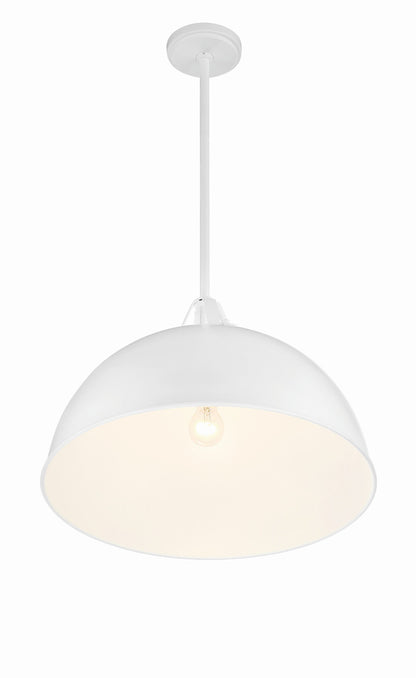 Crystorama Soto 1 Light White Pendant SOT-18015-WH