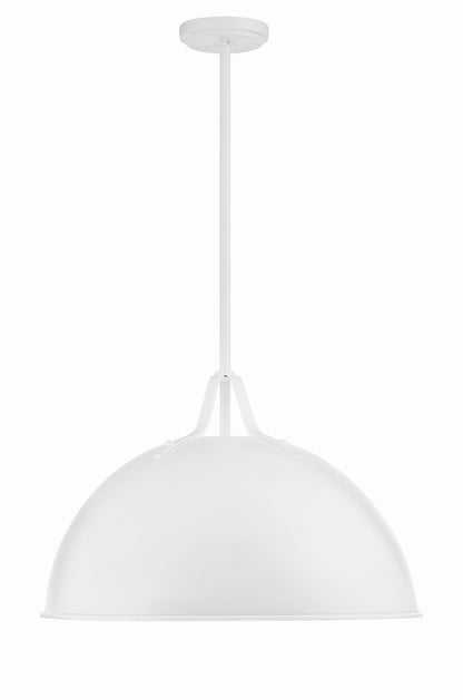 Crystorama Soto 1 Light White Pendant SOT-18015-WH