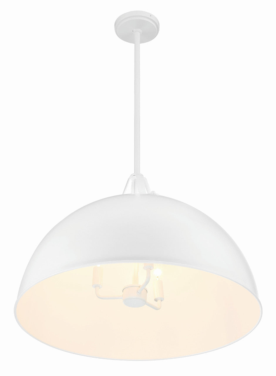 Crystorama Soto 3 Light White Pendant SOT-18017-WH