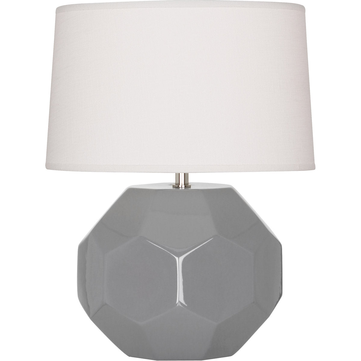 Robert Abbey  Smokey Taupe Franklin Accent Lamp in Smoky Taupe Glazed Ceramic ST02