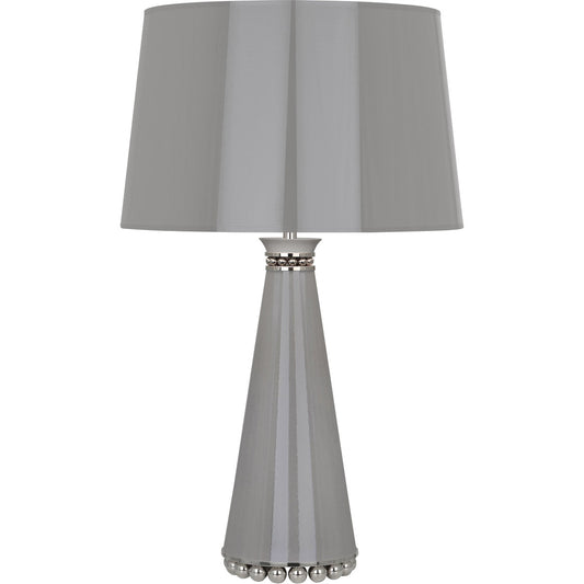 Robert Abbey  Pearl Table Lamp in Smoky Taupe Lacquered Paint and Polished Nickel Accents ST45