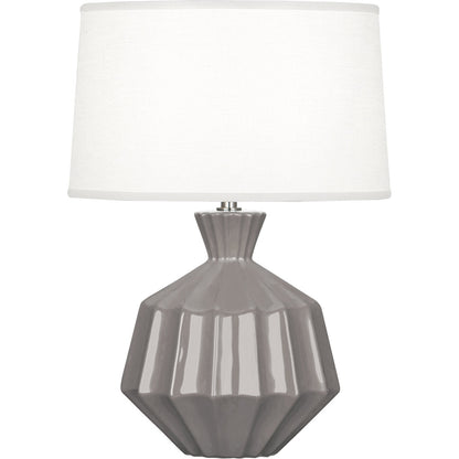 Robert Abbey  Smokey Taupe Orion Accent Lamp in Smoky Taupe Glazed Ceramic ST989