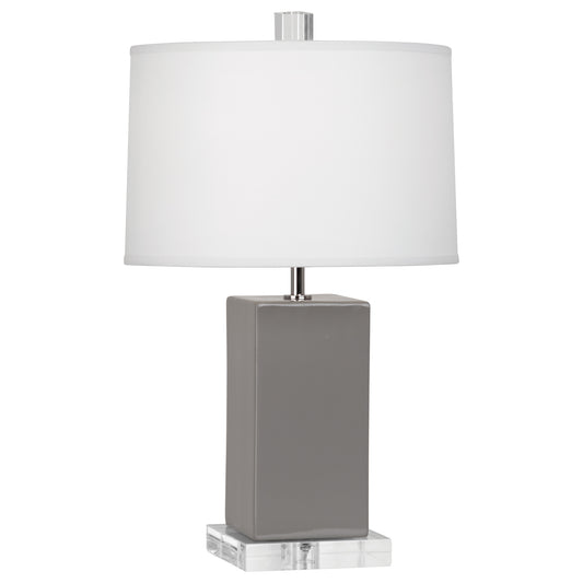 Robert Abbey  Smokey Taupe Harvey Accent Lamp in Smoky Taupe Glazed Ceramic ST990