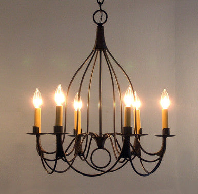 Bell 6 Candle Chandelier by Studio Steel 100