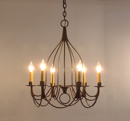 Bell 6 Candle Chandelier by Studio Steel 101