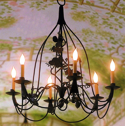 Bell 6 Candle Vine Chandelier by Studio Steel 102V