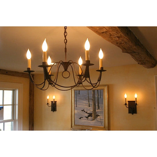 Soleil 6 Candle Chandelier by Studio Steel 111