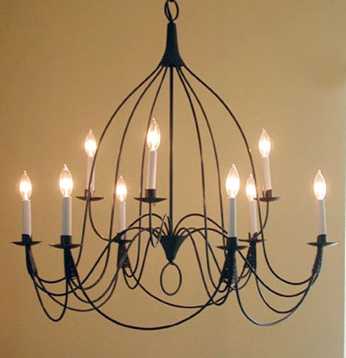 Bell 9 Candle 2 Tier Chandelier by Studio Steel 122